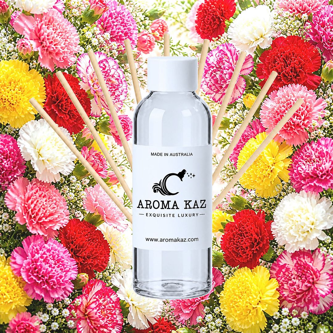 Fresh Carnations Diffuser Fragrance Oil Refill – vegan, cruelty-free featuring fresh carnation florals, handmade in Australia.
