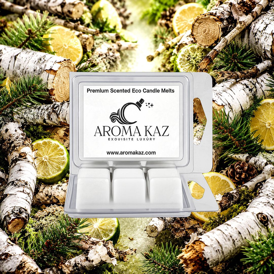 Crackling Birch eco soy wax melts – vegan, cruelty-free featuring crisp birch wood and smoky winter notes, handmade in Australia.