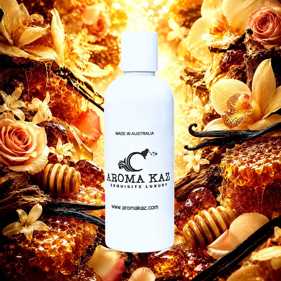 Honeybush Vanilla Body Massage Oil – vegan, cruelty-free, plant-based hydrating oil with soothing honeybush tea and creamy vanilla notes, handmade in Australia.