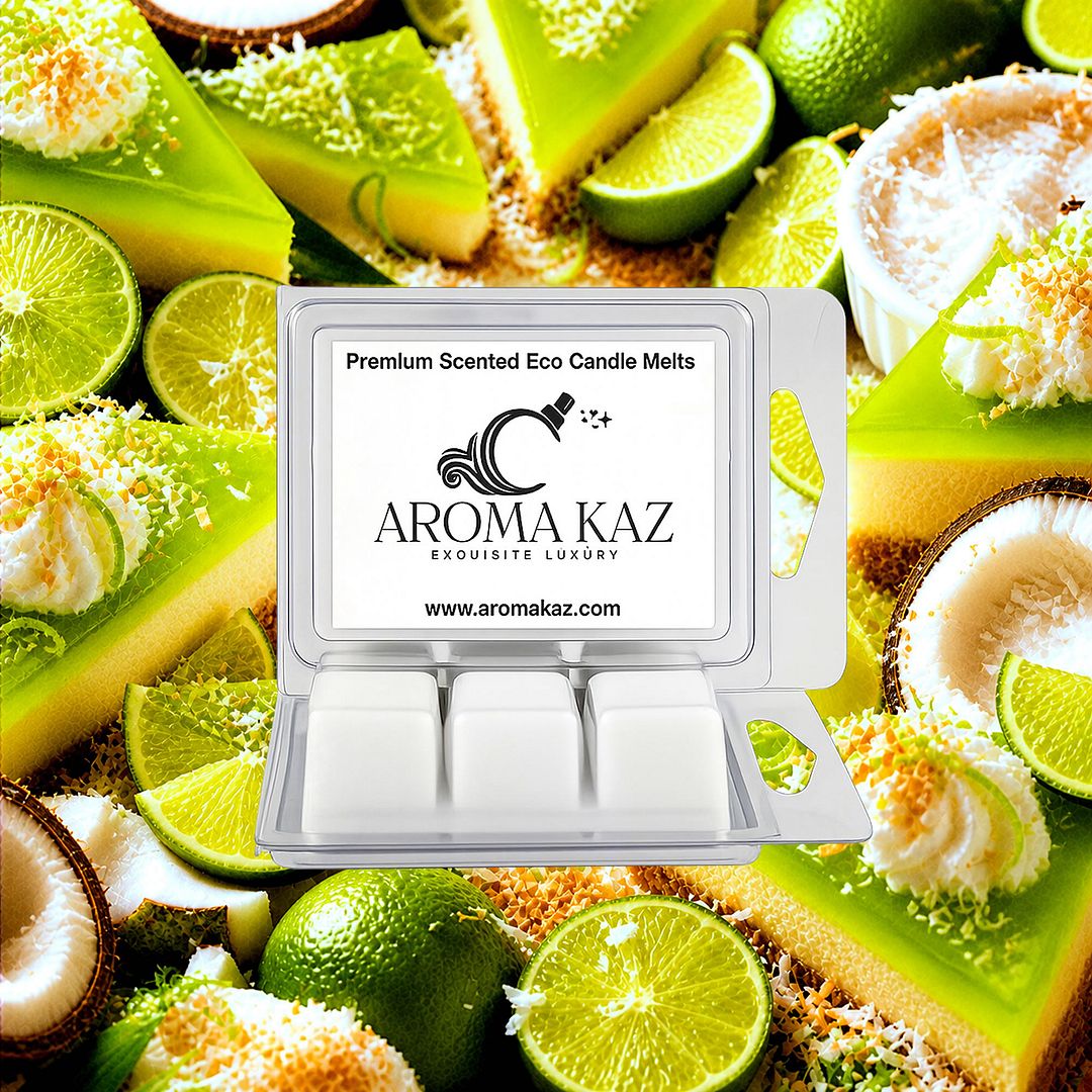 Coconut Lime Cheesecake eco soy wax melts – vegan, cruelty-free featuring creamy lime and coconut dessert aroma, handmade in Australia.