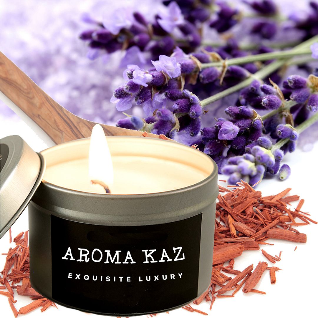 Lavender & Sandalwood Scented Eco Soy Tin Candles Hand Poured