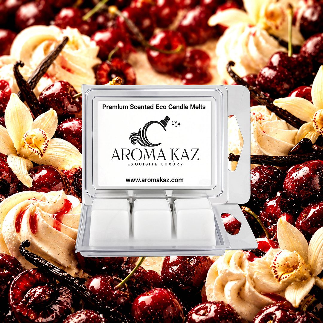 Cherry Vanilla eco soy wax melts – vegan, cruelty-free featuring fruity cherry and creamy vanilla fragrance, handmade in Australia.