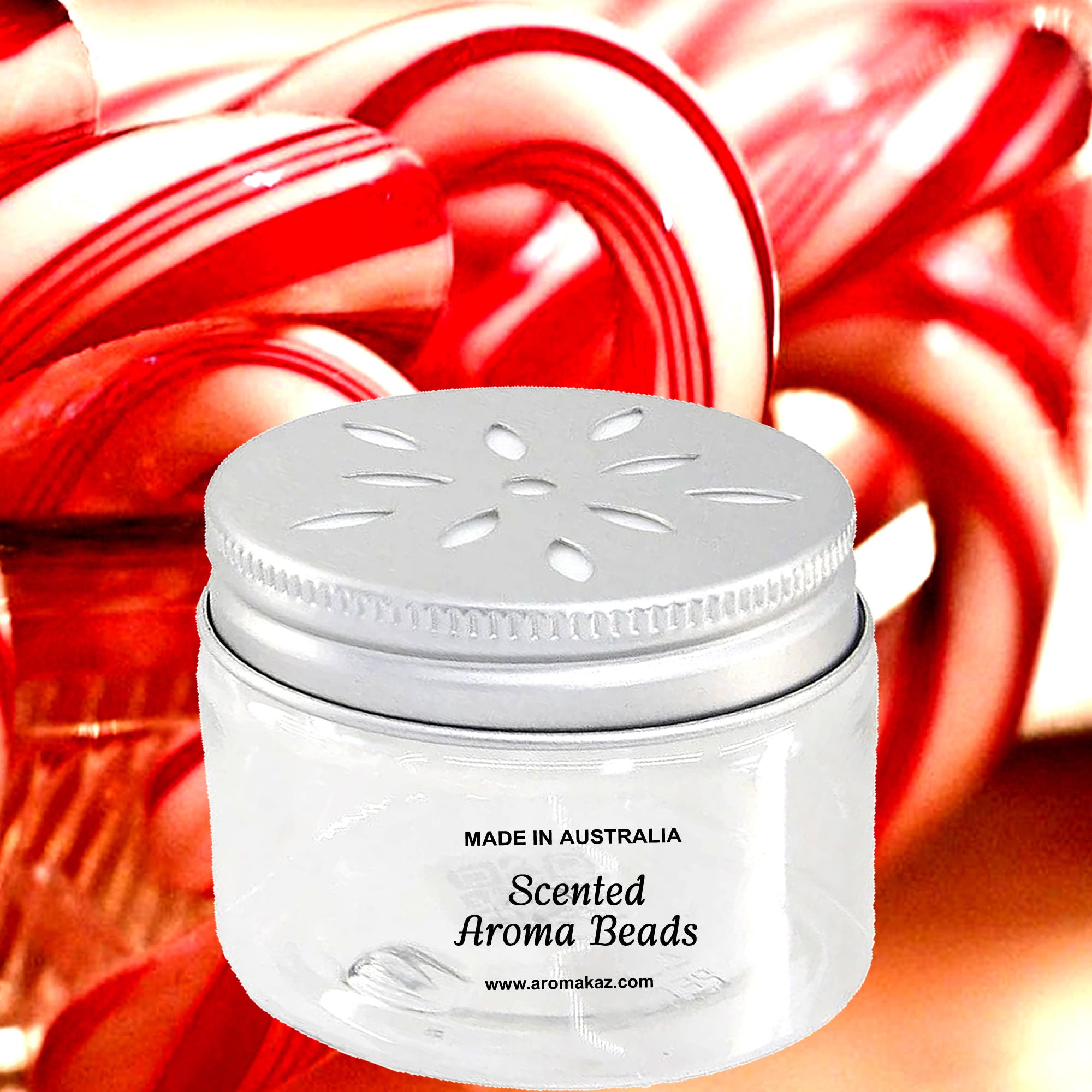 Candy Cane Air Freshener Aroma Beads - Room, Car, Pantry, Pet Areas, Linen