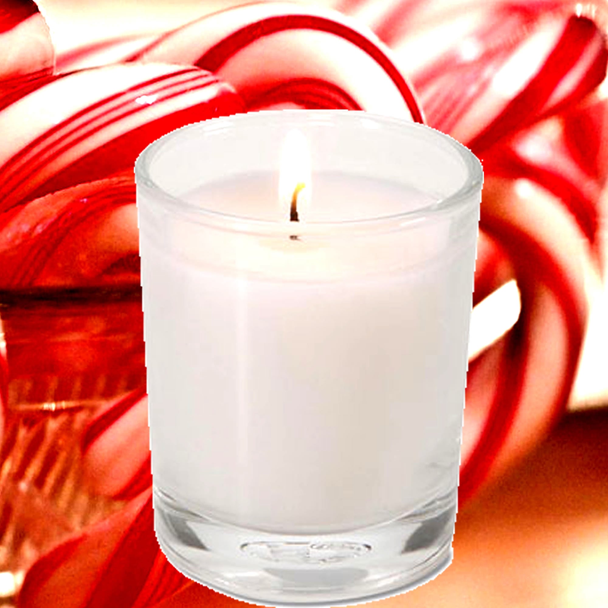 Candy Cane Eco Soy Votive Candles – Clean Burn, Plant-Based, Vegan & Pet Safe