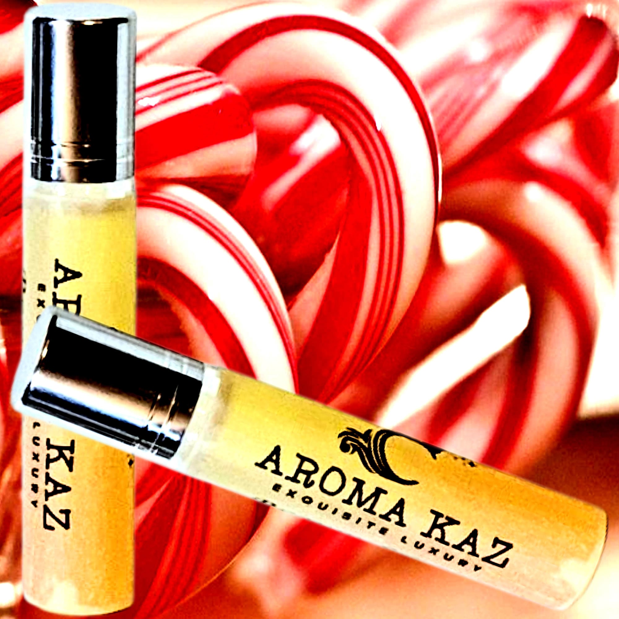 Candy Cane Roll-On Perfume Plant-Based Vegan Cruelty Free