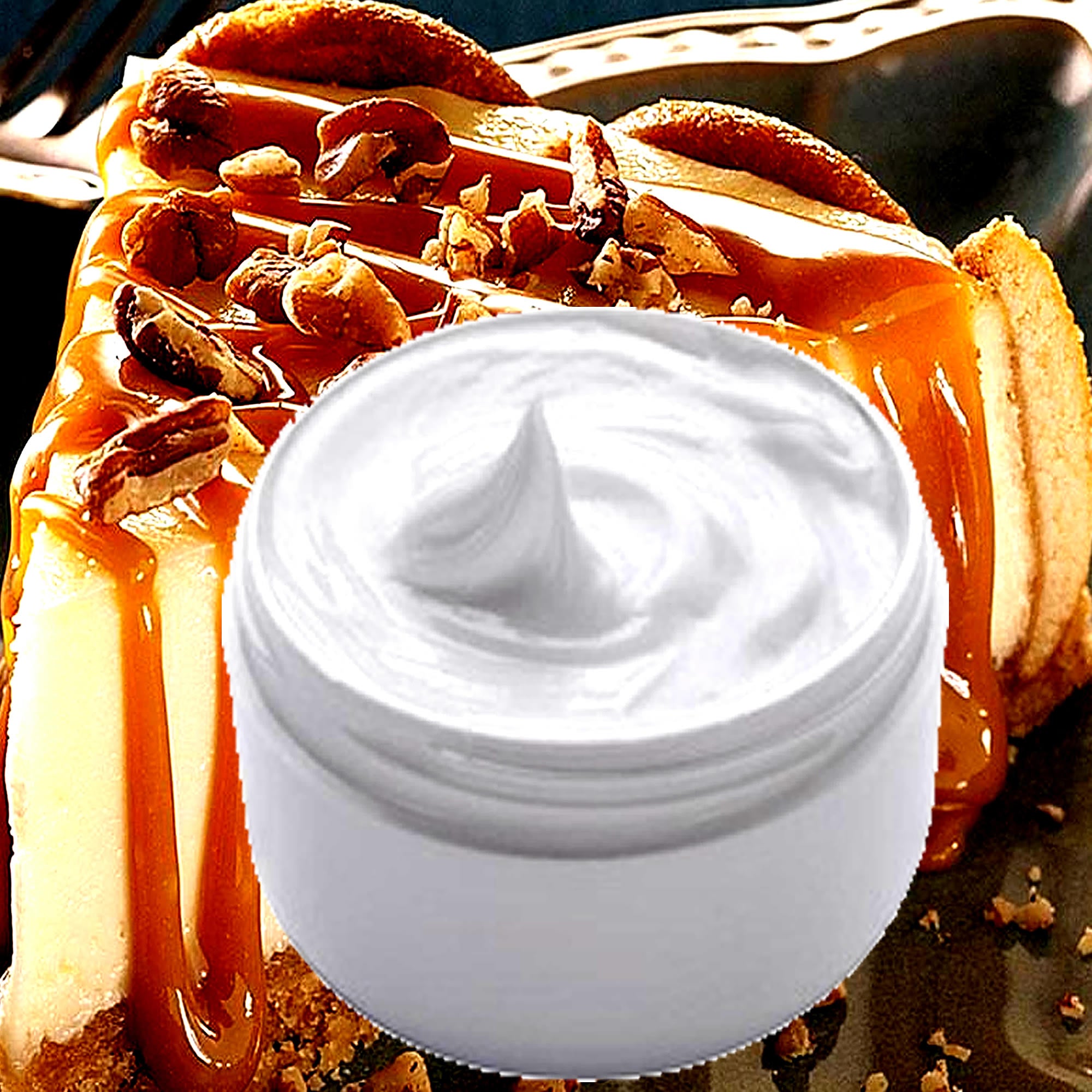 Caramel Cheesecake Hand and Body Cream – vegan, cruelty-free featuring creamy caramel dessert aroma, handmade in Australia.