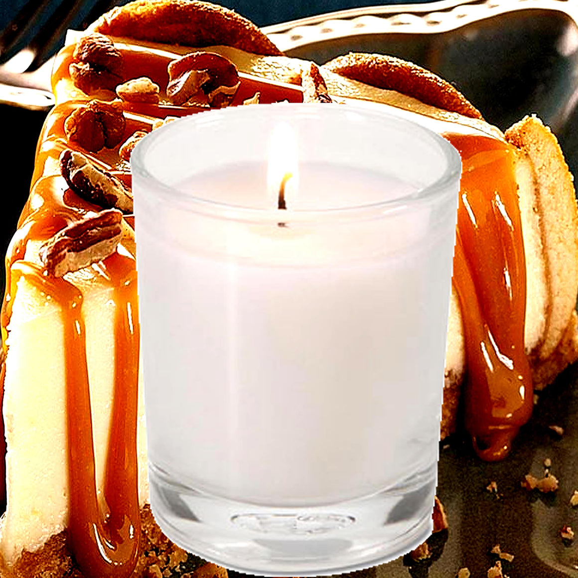 Caramel Cheesecake Eco Soy Votive Candles – Clean Burn, Plant-Based, Vegan & Pet Safe