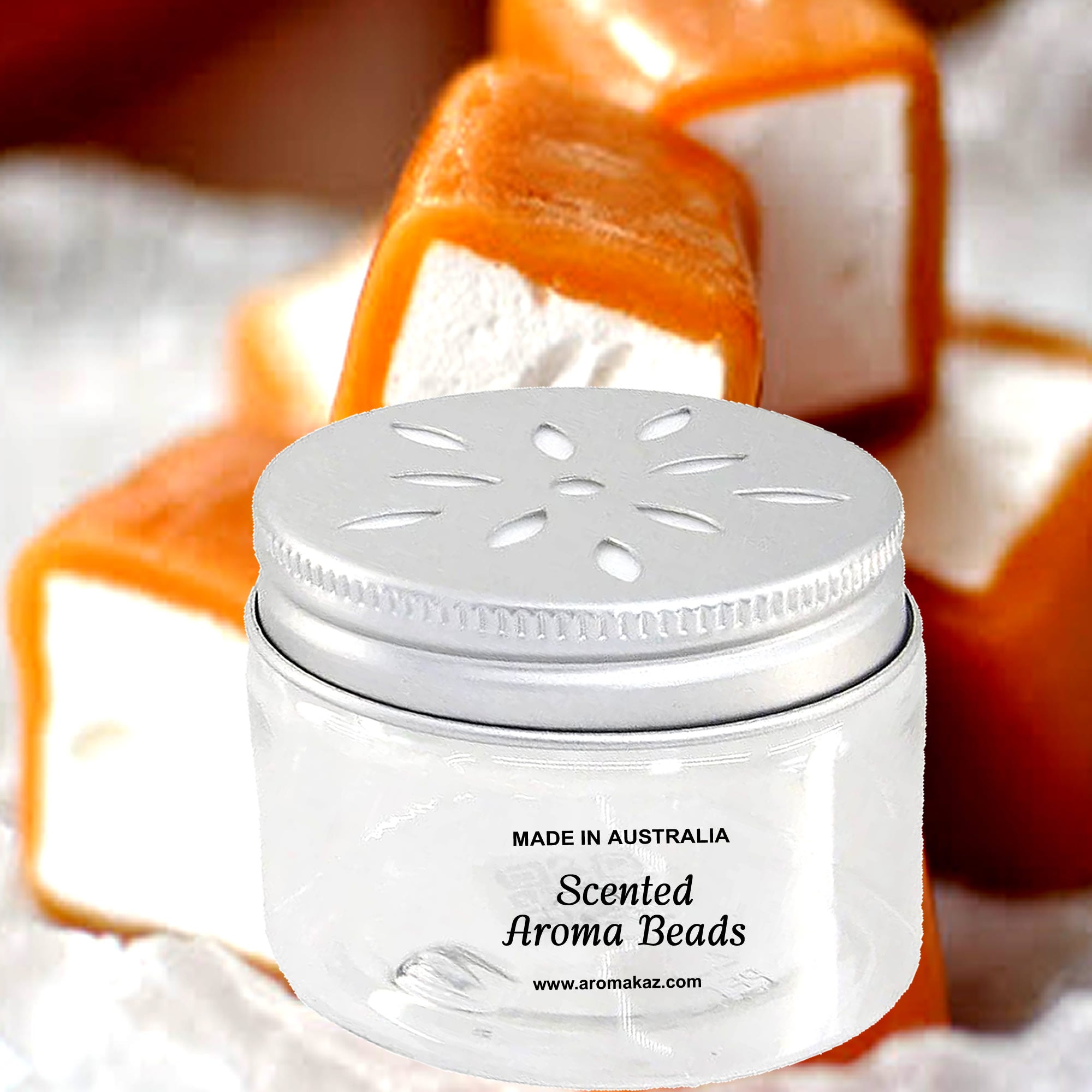 Caramel Marshmallows Air Freshener Aroma Beads - Room, Car, Pantry, Pet Areas, Linen