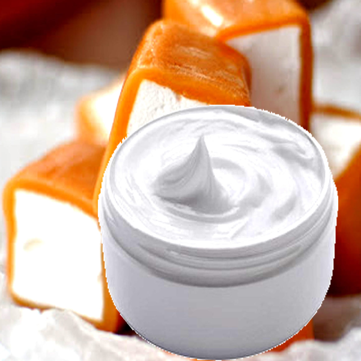 Caramel Marshmallows Hand and Body Cream – vegan, cruelty-free featuring sweet caramel and fluffy marshmallow blend, handmade in Australia.