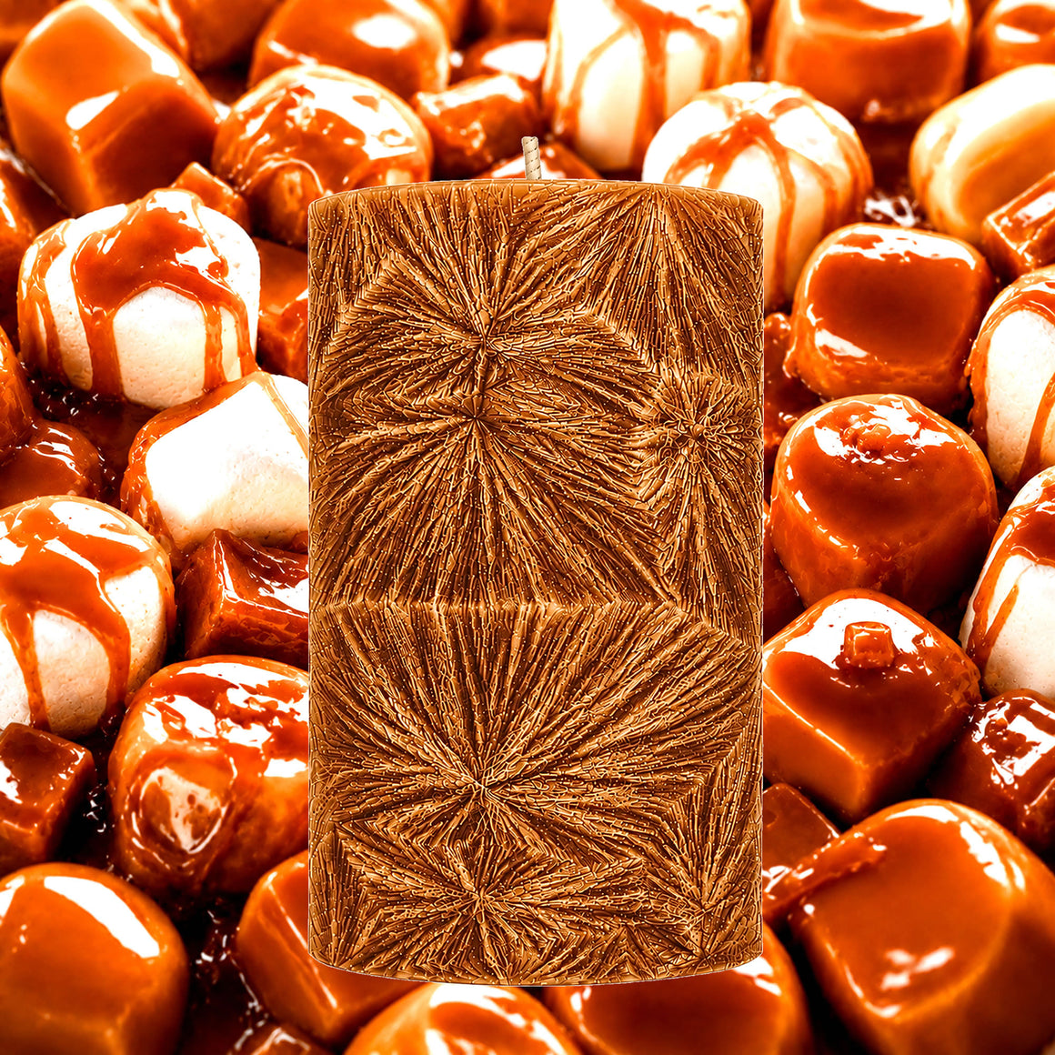 Caramel Marshmallows Pillar Candle