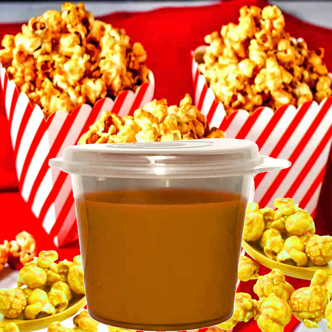 Caramel Popcorn eco soy wax melts – vegan, cruelty-free featuring buttery caramel popcorn aroma, handmade in Australia.