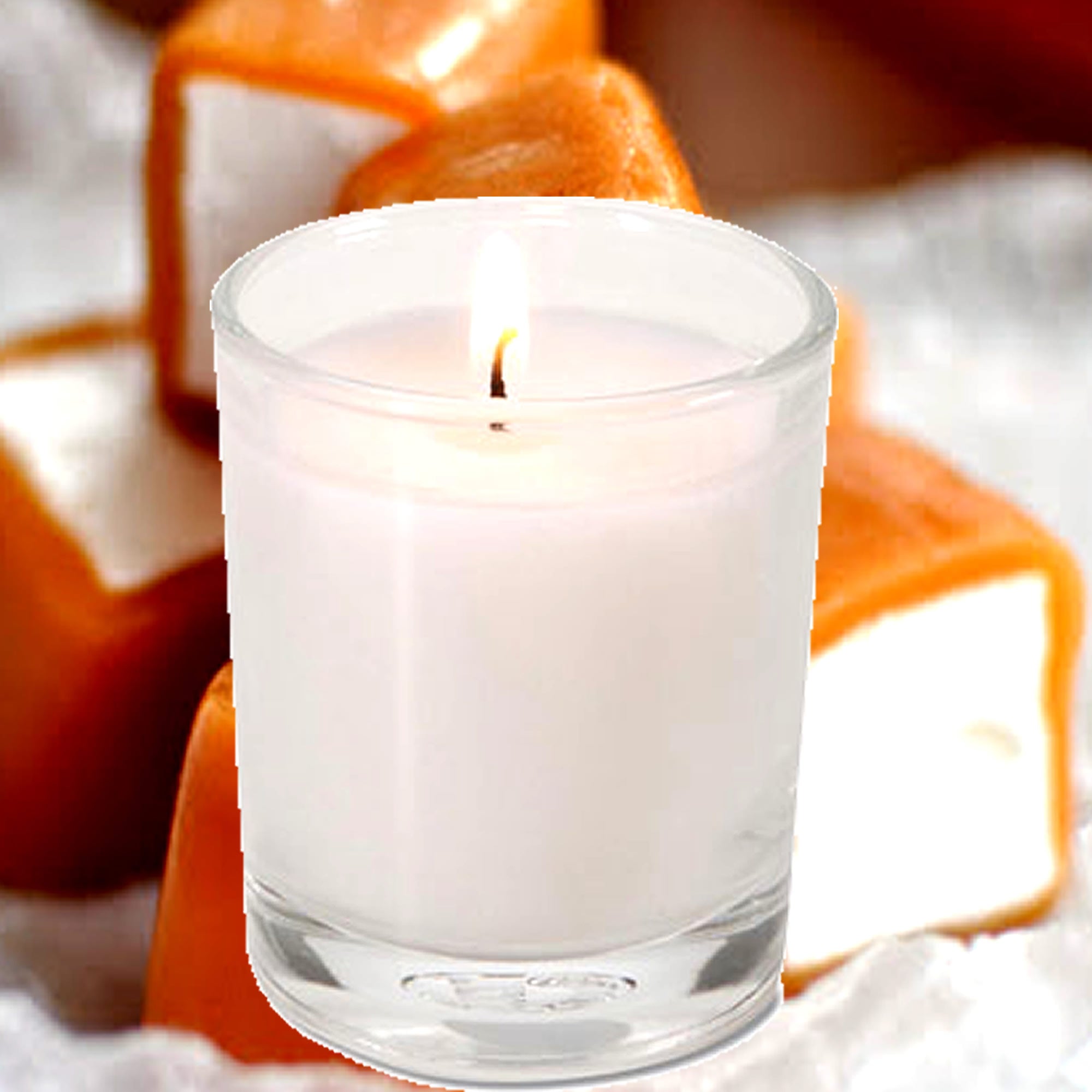 Caramel Marshmallows Eco Soy Votive Candles – Clean Burn, Plant-Based, Vegan & Pet Safe