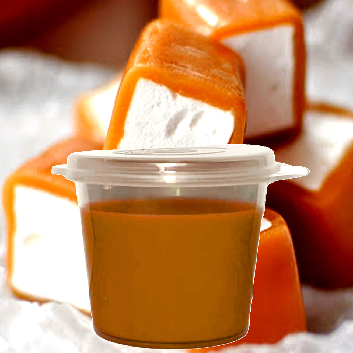 Caramel Marshmallows Soy Candle Melt Shot Pots – Plant-Based, Vegan, Cruelty-Free, Hand-Poured