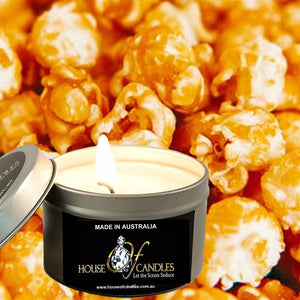 Caramel Popcorn Scented Eco Soy Tin Candles