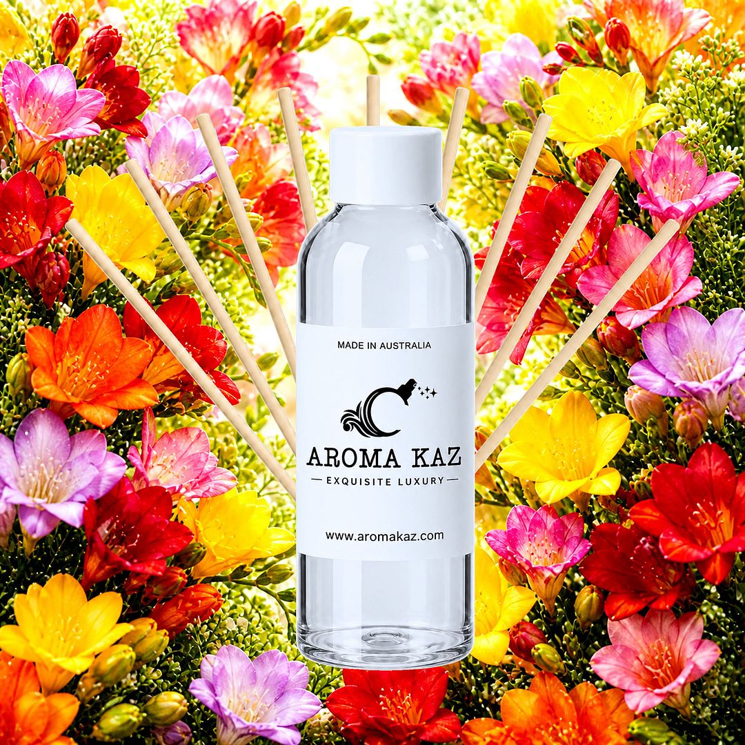 Freesia Couture Diffuser Fragrance Oil Refill – vegan, cruelty-free featuring elegant fresh freesia, handmade in Australia.