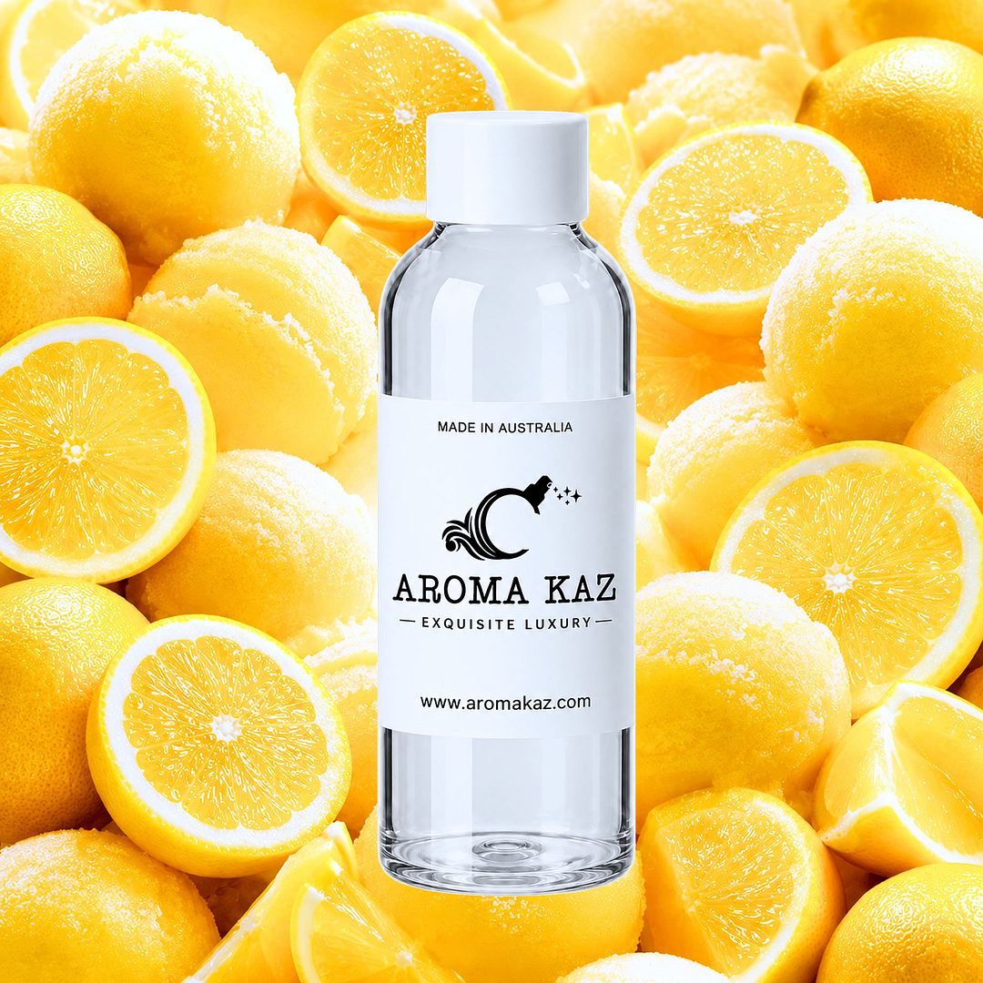 Creamy Lemon Gelato fragrance oil for candle making, soap making and perfume blending – vegan, cruelty-free featuring a bright sweet lemon gelato aroma, handmade in Australia.