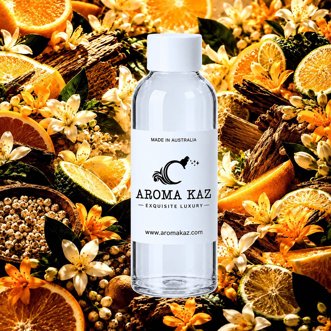White Pepper Orange Blossoms fragrance oil for candle making, soap making and perfume blending – vegan, cruelty-free featuring bright orange blossoms and a hint of warm white pepper, handmade in Australia.
