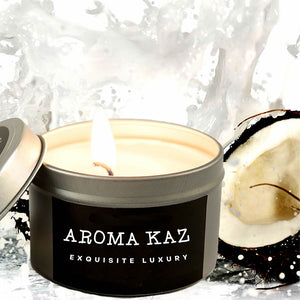 Coconut Cream Scented Eco Soy Tin Candles Hand Poured