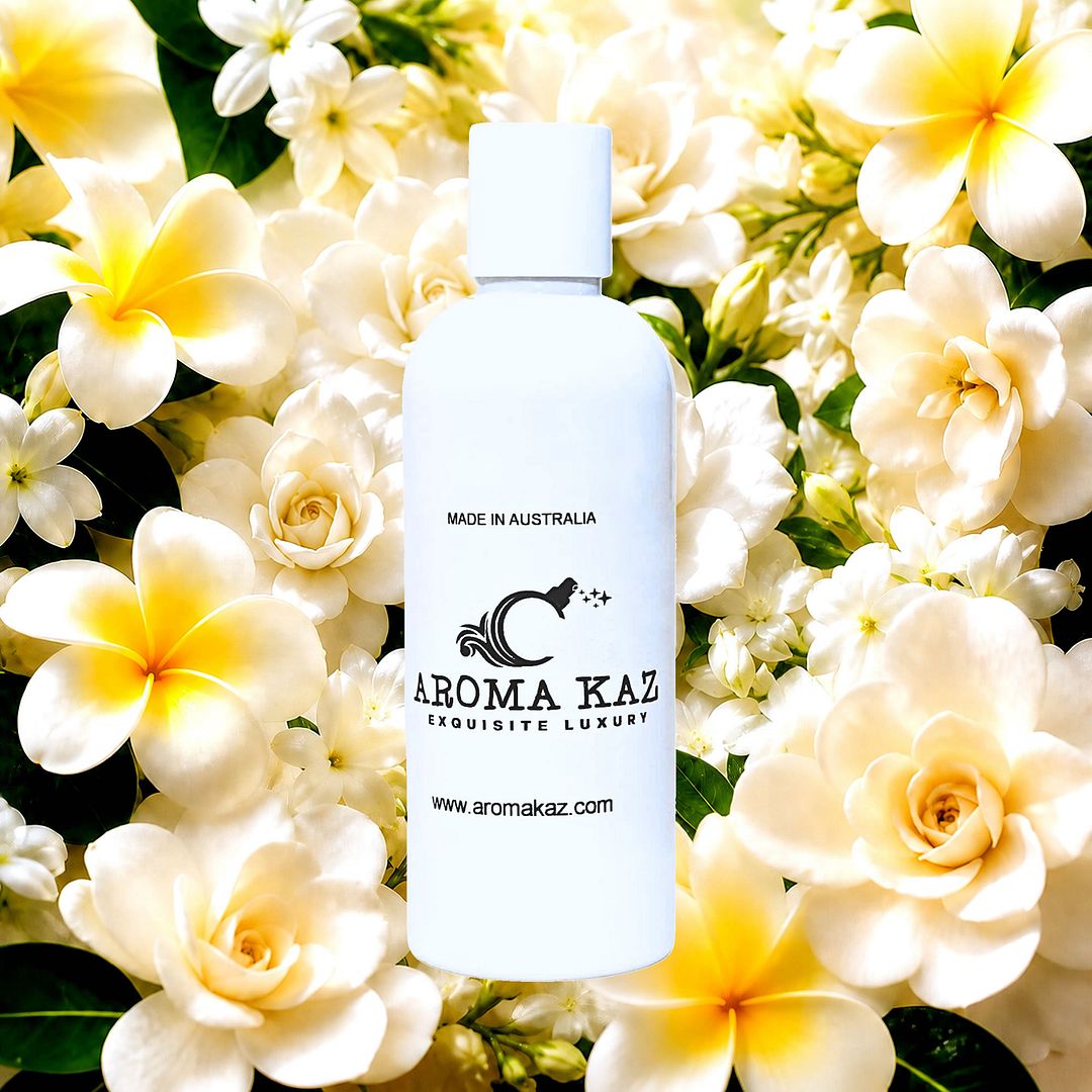 Frangipani Gardenia Jasmine Body Wash Shower Gel – vegan, cruelty-free featuring lush tropical frangipani florals, soft jasmine, and elegant gardenia handmade in Australia.