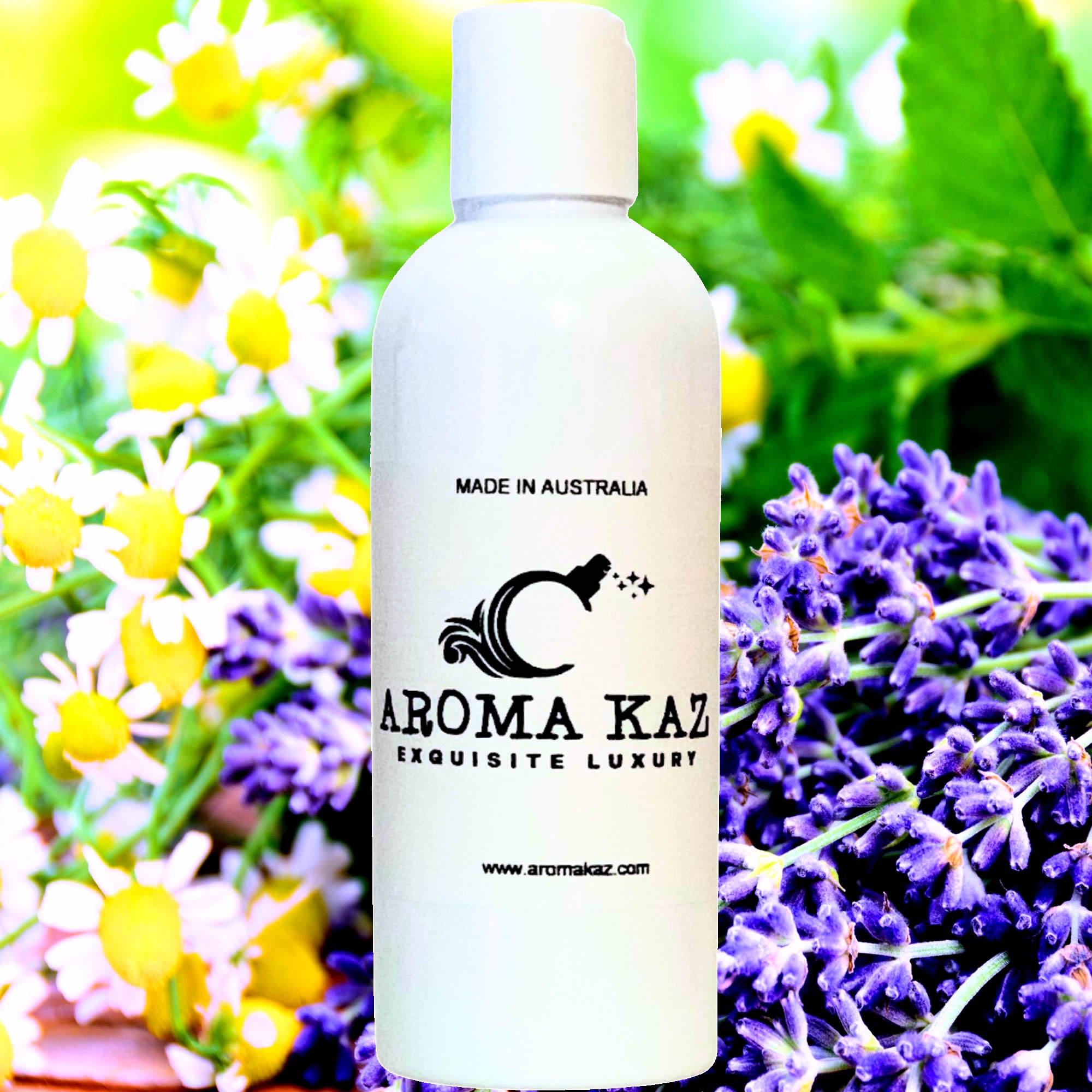 Chamomile & Lavender Body Massage Oil – vegan, cruelty-free calming chamomile and lavender herbal aroma, handmade in Australia.