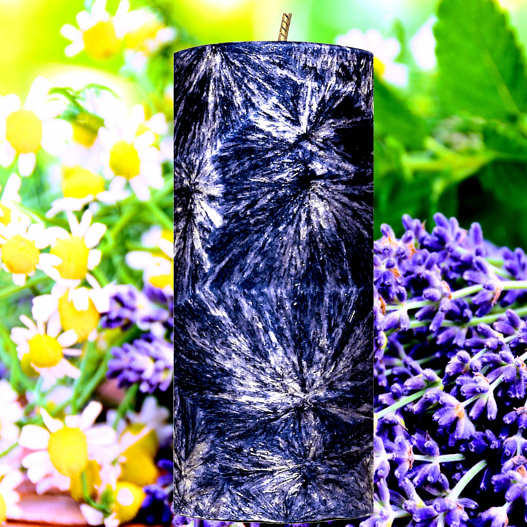 Chamomile & Lavender Pillar Candle – Plant-Based, Eco-Friendly, Vegan, Cruelty Free
