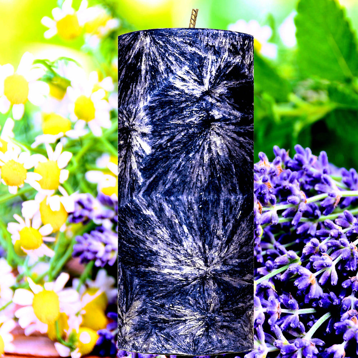 Chamomile & Lavender Pillar Candle – Plant-Based, Eco-Friendly, Vegan, Cruelty Free