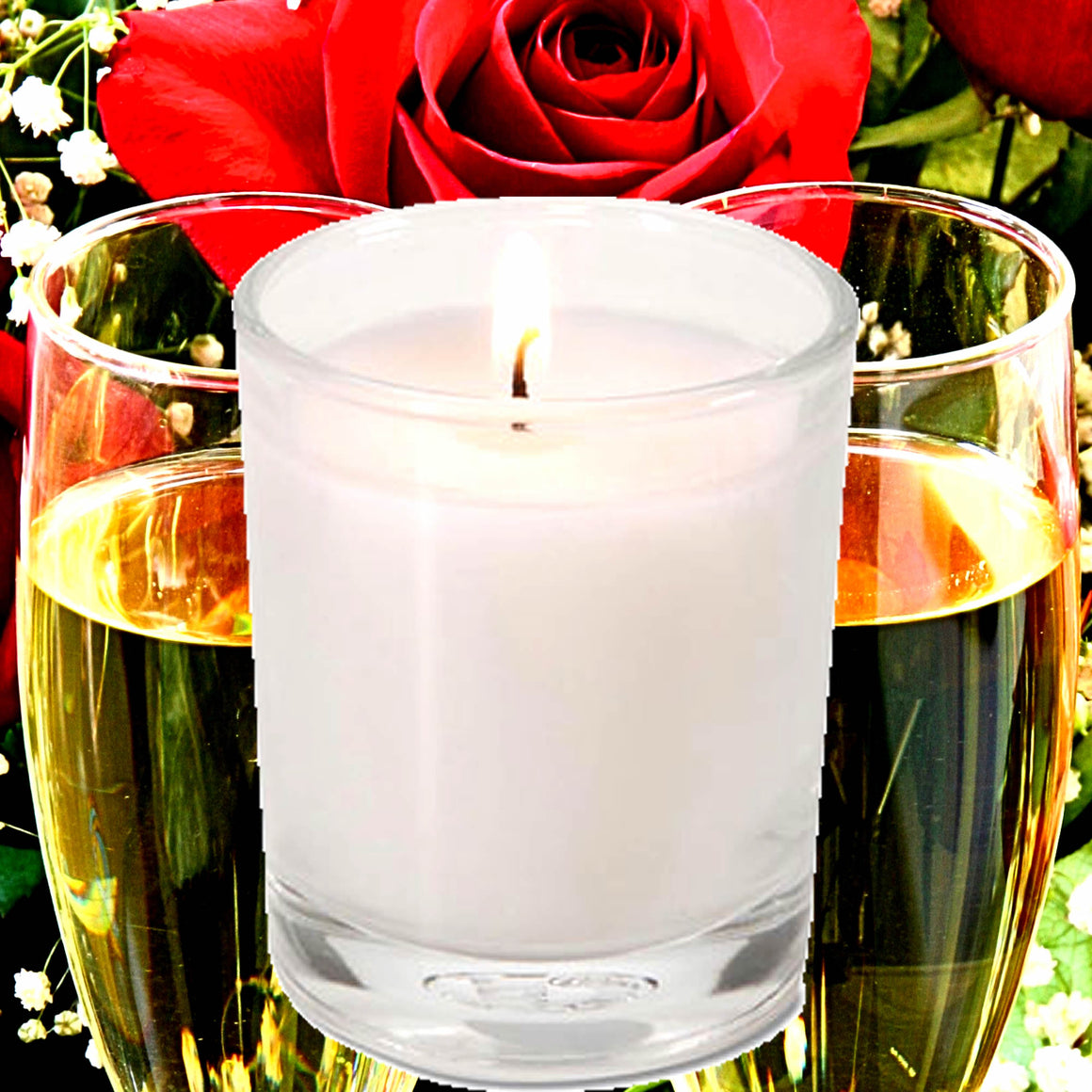 Champagne Roses Eco Soy Votive Candles – Clean Burn, Plant-Based, Vegan & Pet Safe