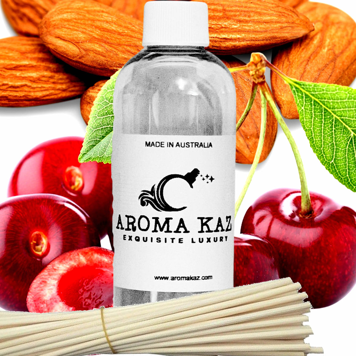 Cherry Almond Diffuser Fragrance Oil with Reeds – Vegan Cruelty-Free Home Aroma