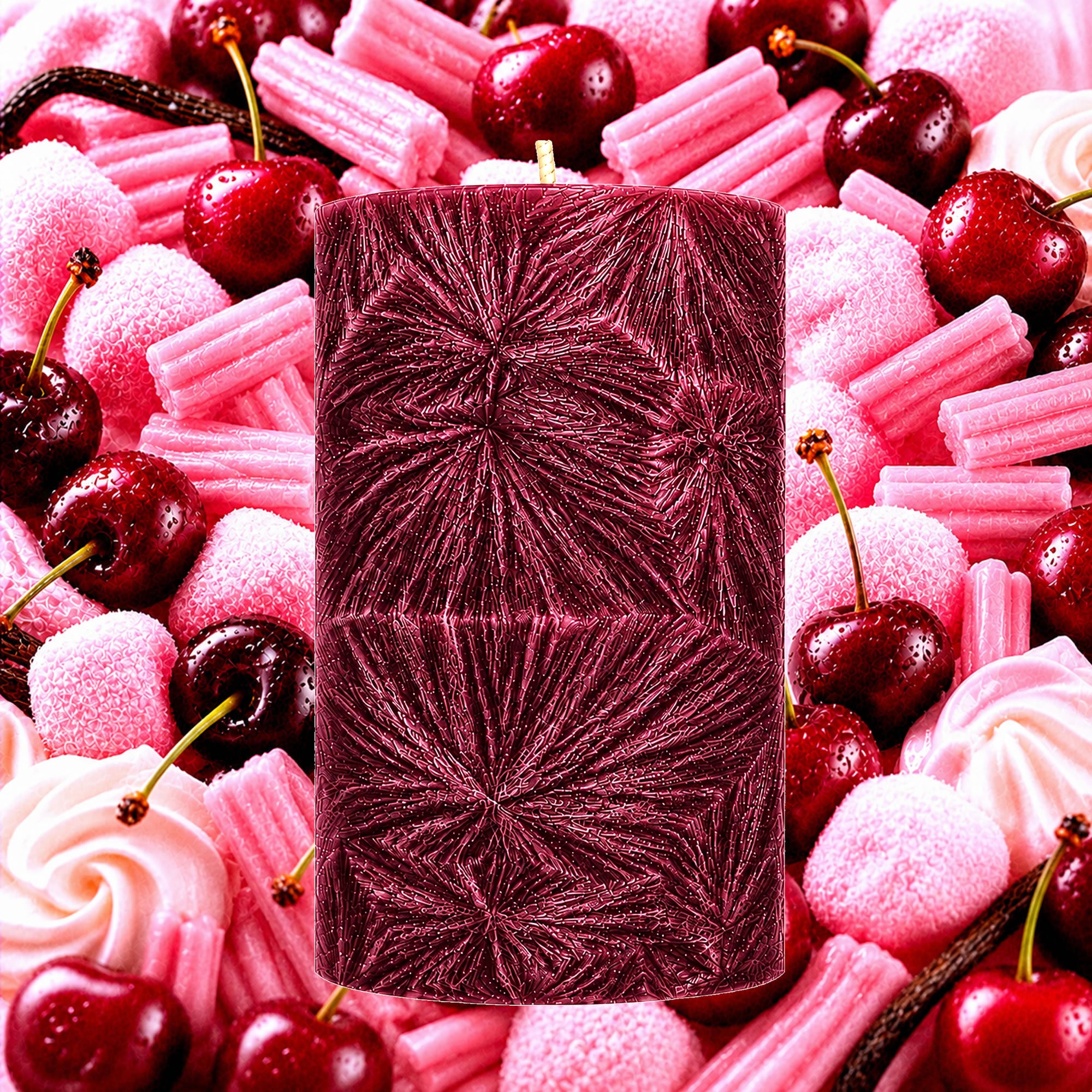 Cherry Musk Vanilla Pillar Candle