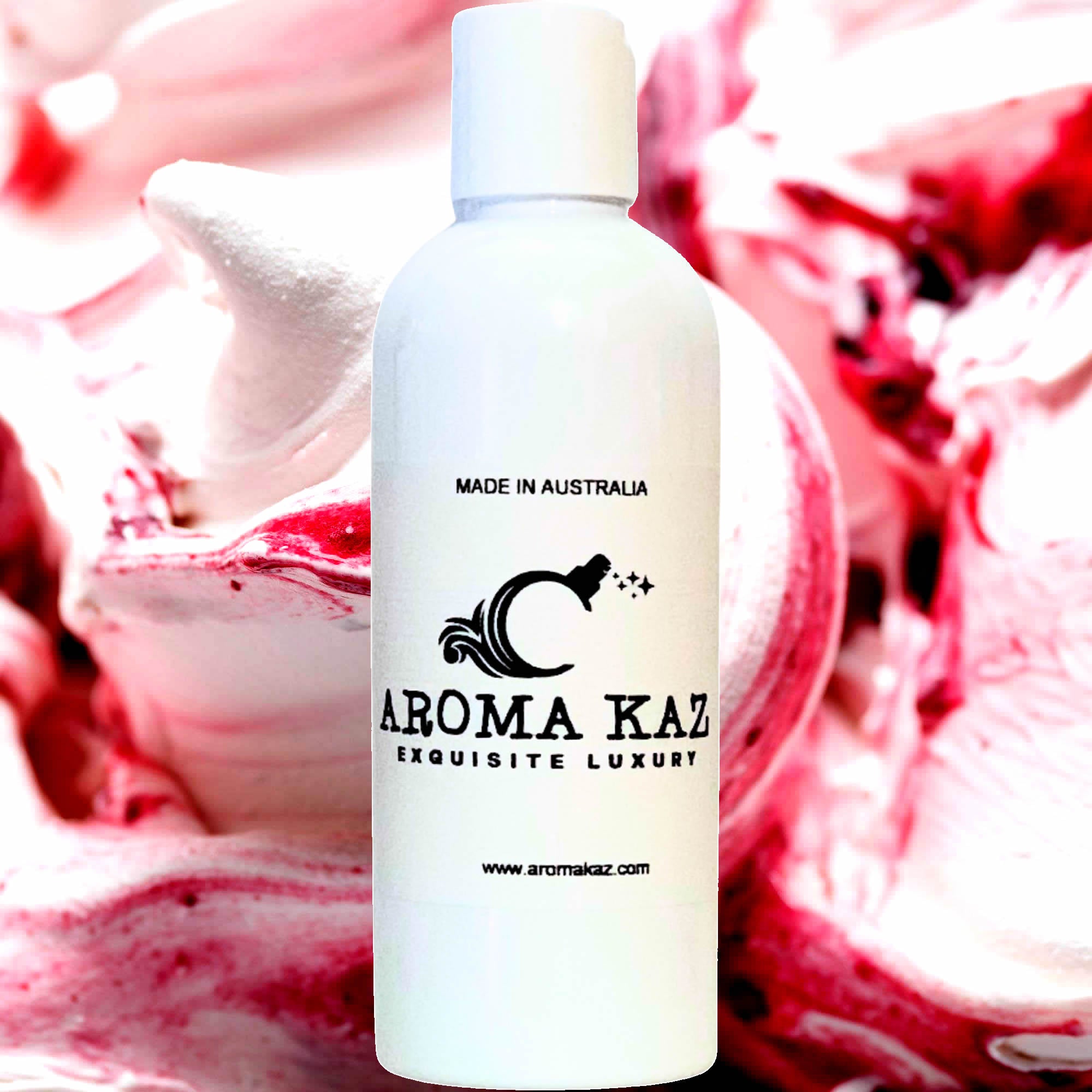 Cherry Vanilla Body Massage Oil – vegan, cruelty-free fruity cherry and creamy vanilla fragrance, handmade in Australia.