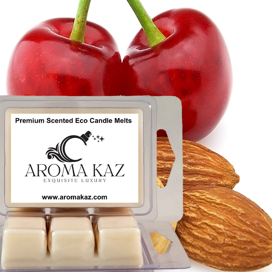 Cherry Almond Vanilla Eco Soy Candle Wax Melts Clam Packs