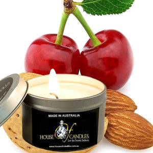 Cherry Almond Vanilla Scented Eco Soy Tin Candles