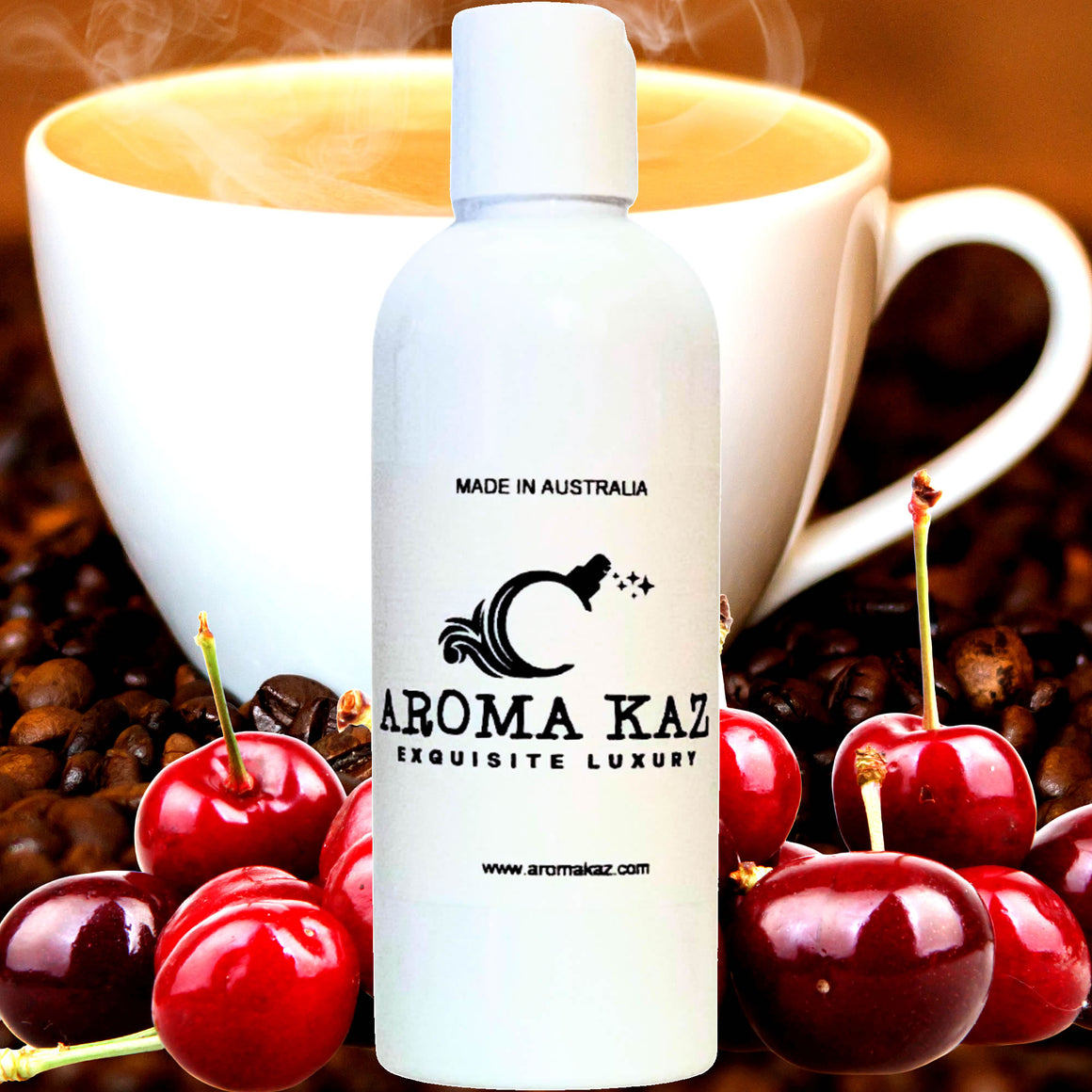 Cherry Coffee Body Wash/Shower Gel/Bubble Bath Plant Based Vegan Cruelty Free