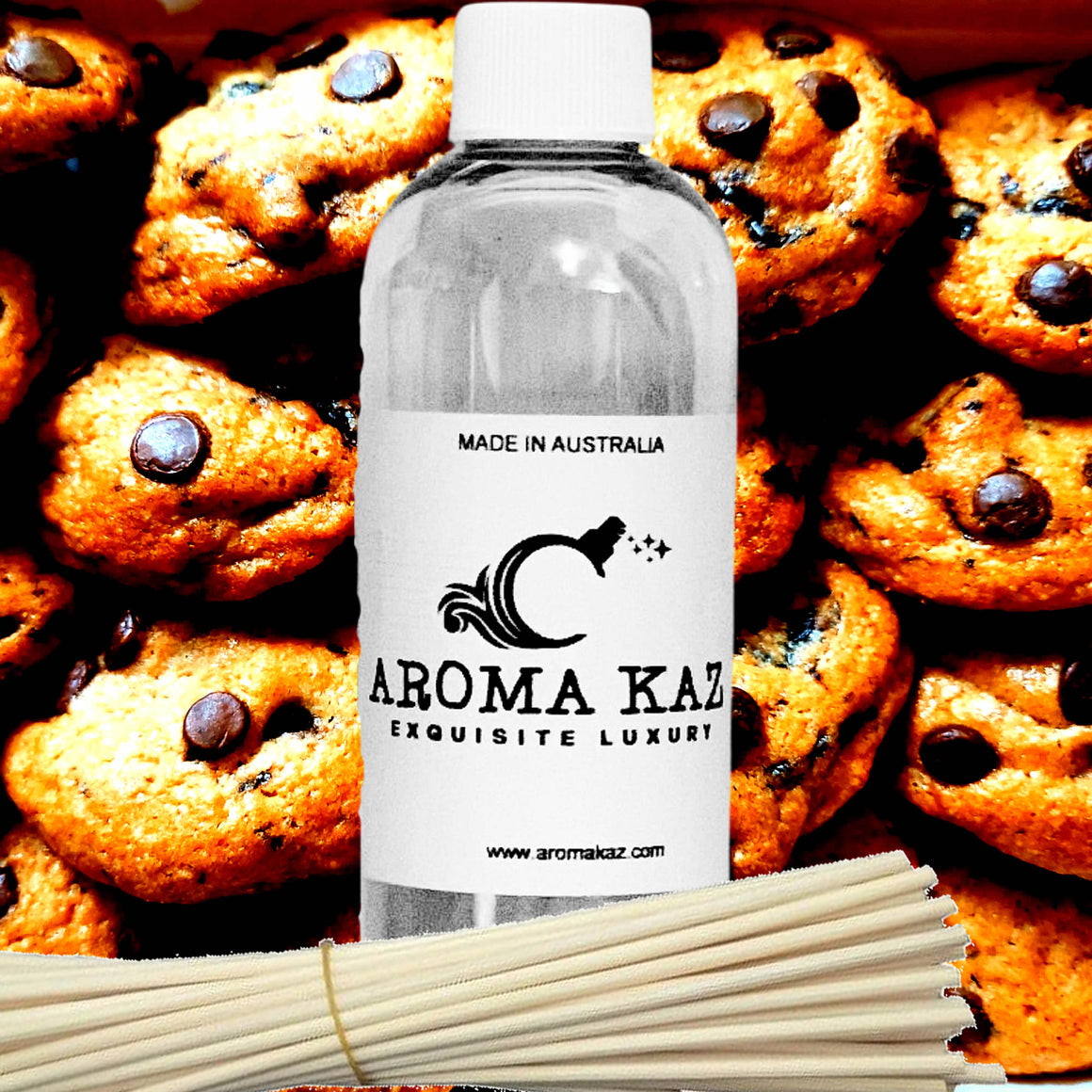 Choc Chip Cookies Diffuser Fragrance Oil with Reeds – Vegan Cruelty-Free Home Aroma