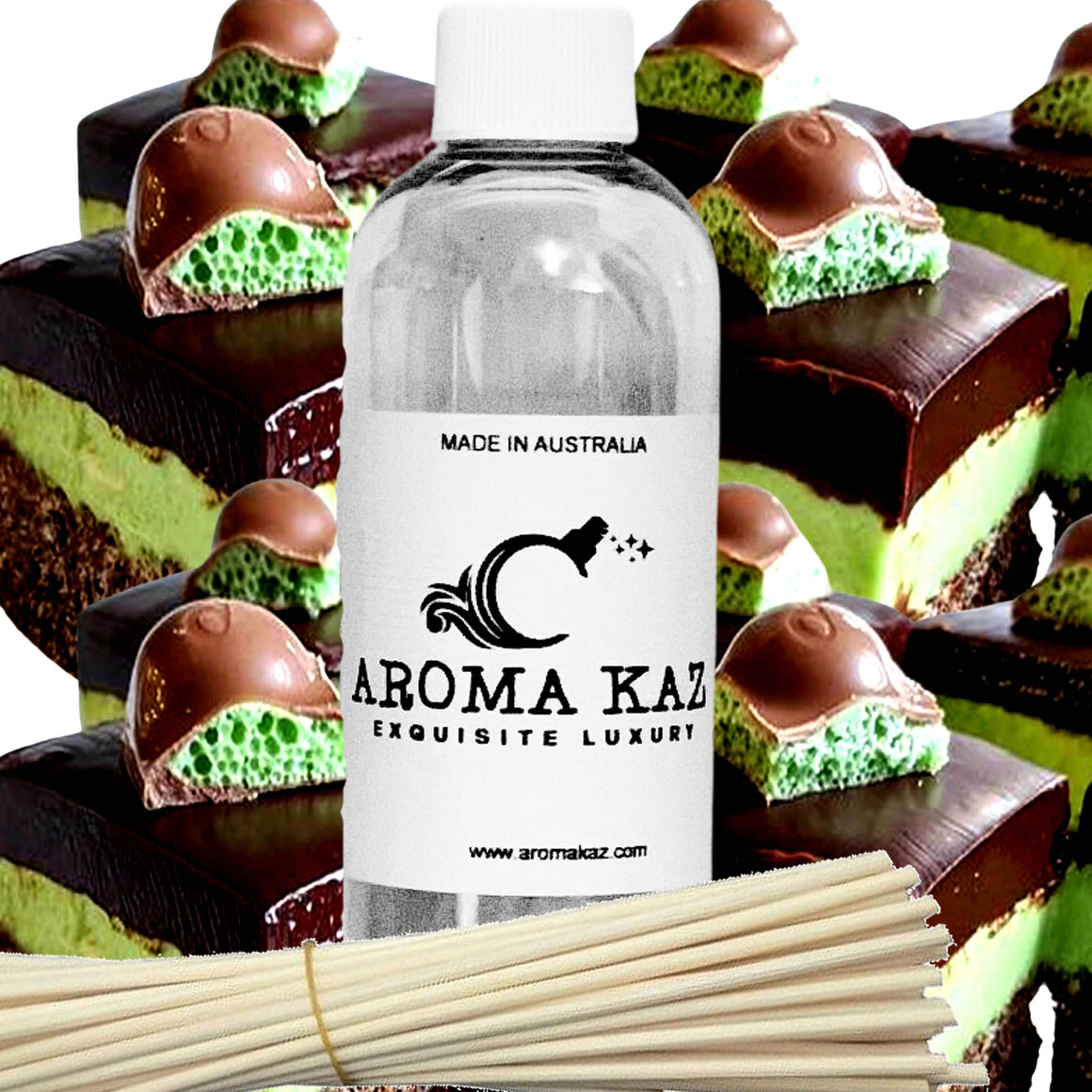 Choc Mint Cheesecake Diffuser Fragrance Oil with Reeds – Vegan Cruelty-Free Home Aroma