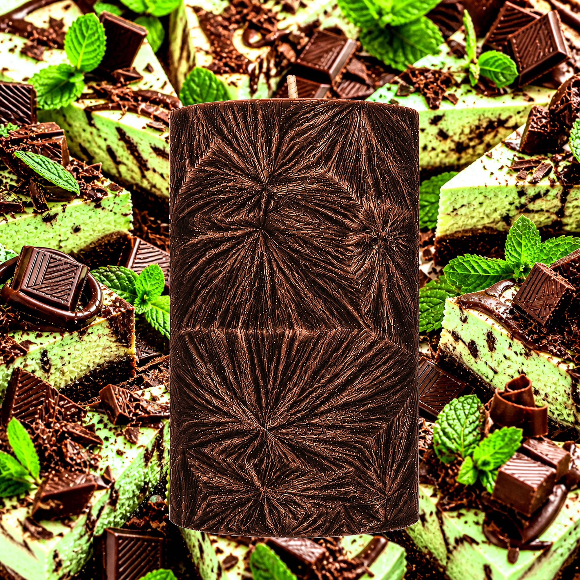 Choc Mint Cheesecake Pillar Candle
