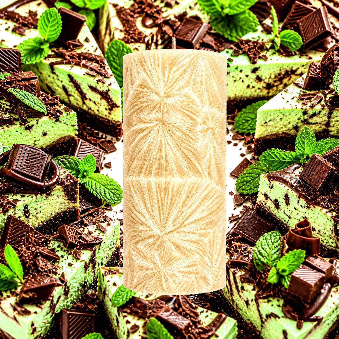 Choc Mint Cheesecake Pillar Candle