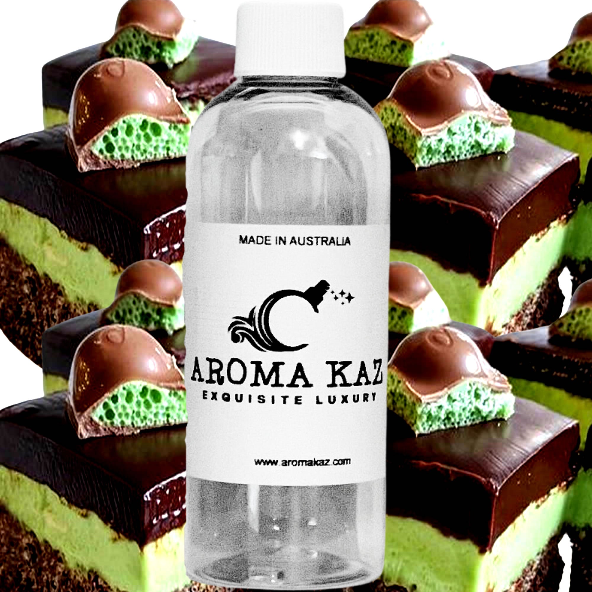 Choc Mint Cheesecake fragrance oil for candle making, soap making and perfume blending – vegan, cruelty-free featuring chocolate and peppermint cheesecake fragrance, handmade in Australia.