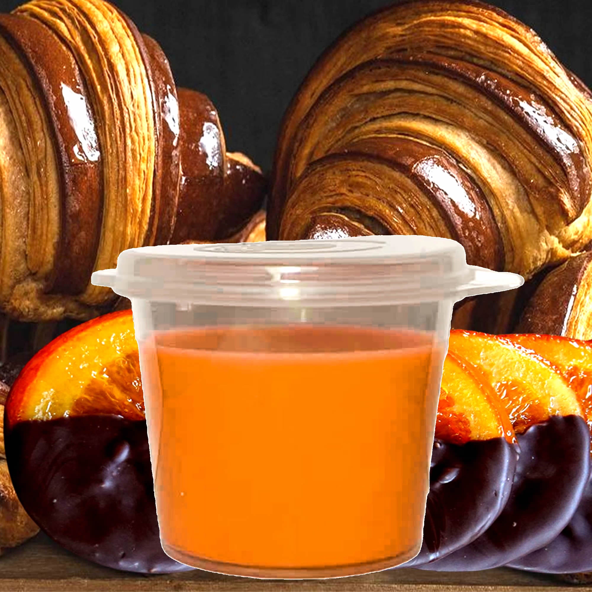 Choc Orange Croissants eco soy wax melts – vegan, cruelty-free featuring chocolate and zesty orange pastry aroma, handmade in Australia.