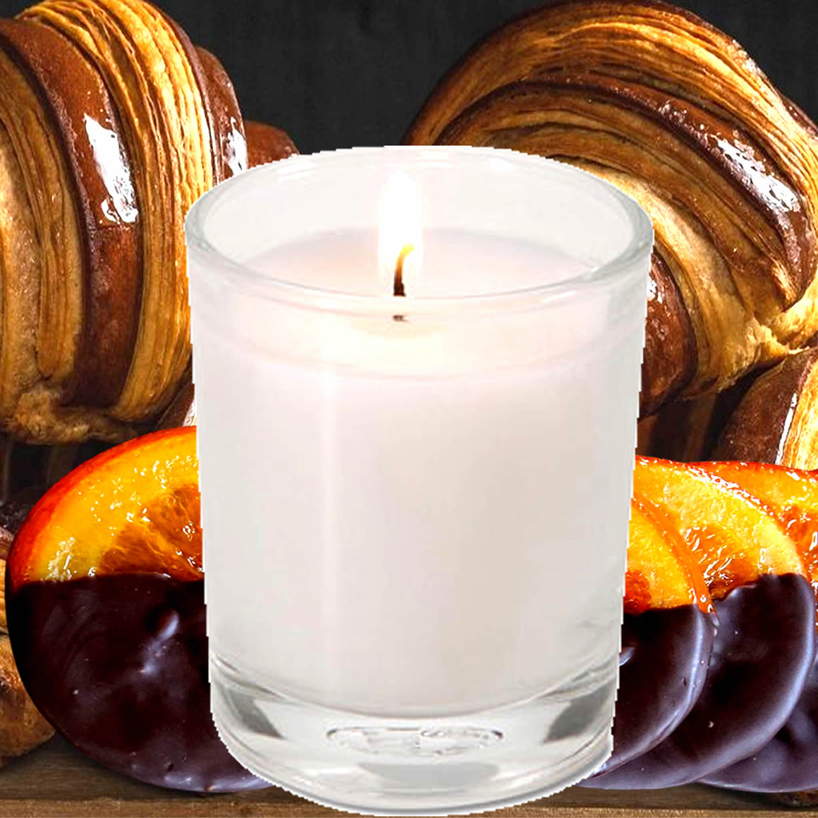 Choc Orange Croissants Eco Soy Votive Candles – Clean Burn, Plant-Based, Vegan & Pet Safe