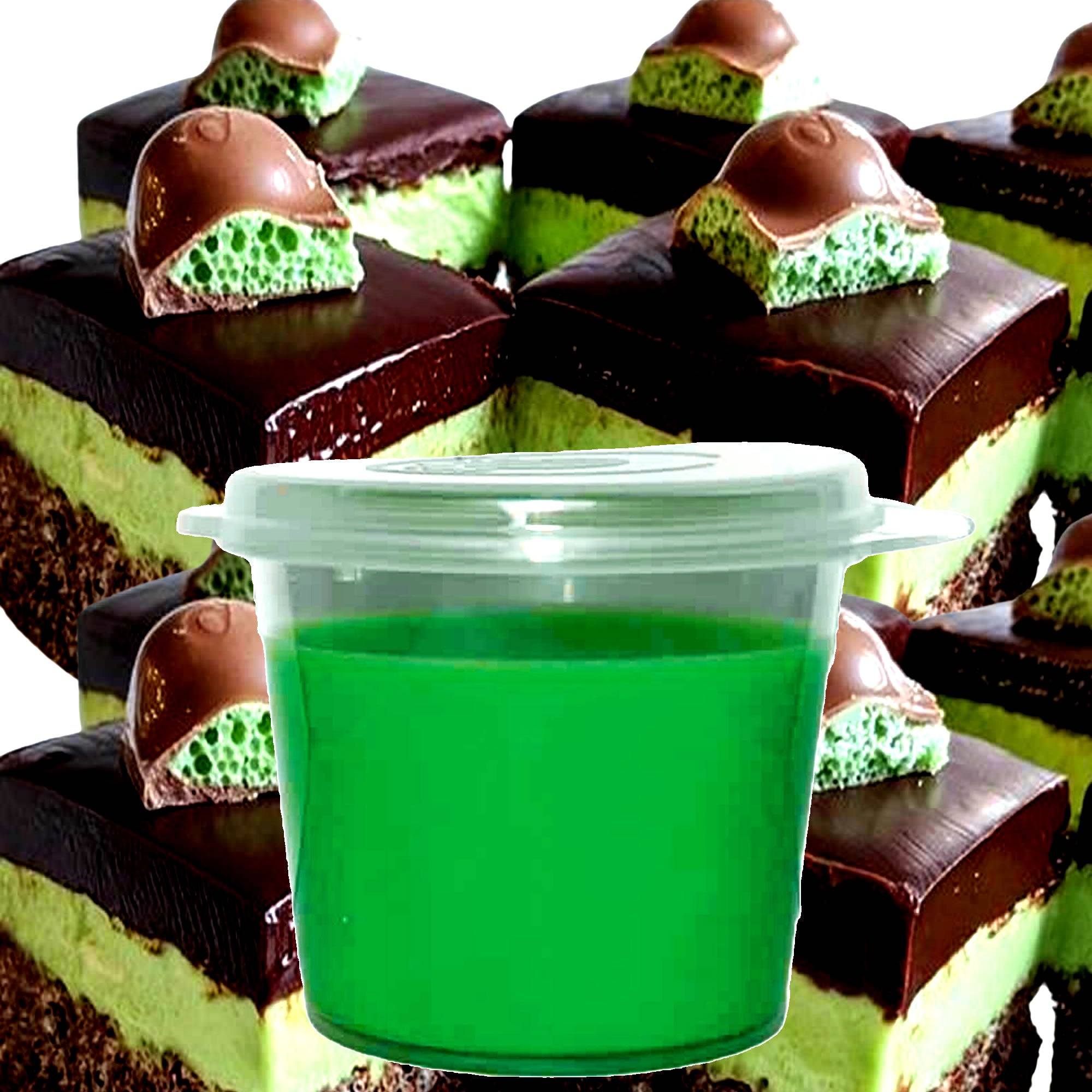 Choc Mint Cheesecake Soy Candle Melt Shot Pots – Plant-Based, Vegan, Cruelty-Free, Hand-Poured