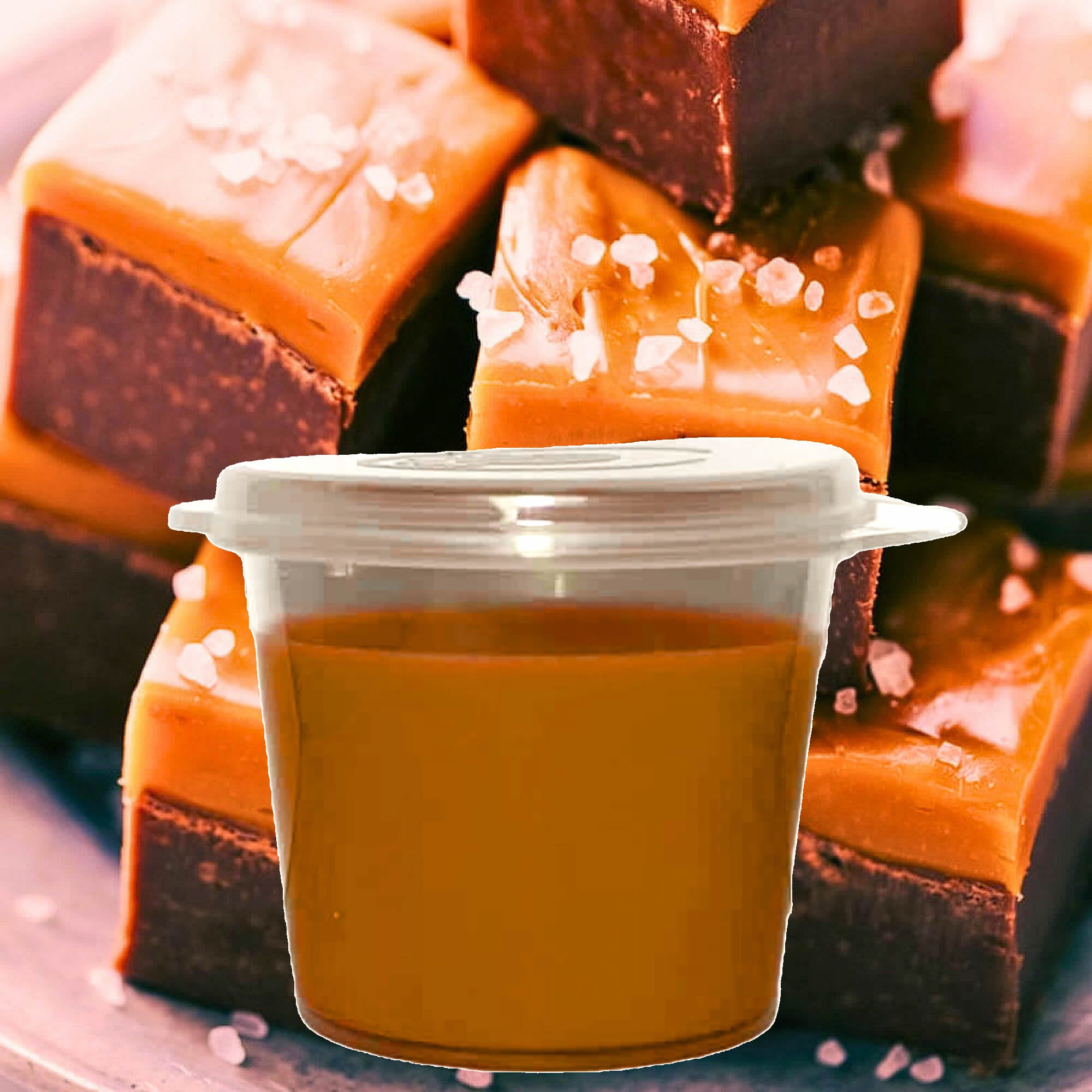 Chocolate Caramel Fudge eco soy wax melts – vegan, cruelty-free featuring decadent chocolate and caramel fudge fragrance, handmade in Australia.
