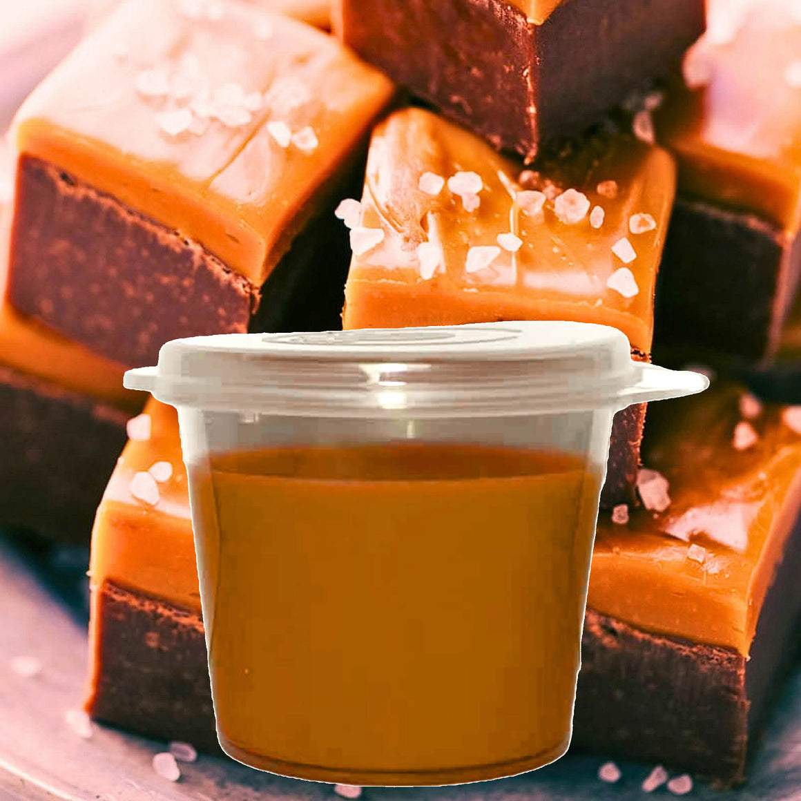 Chocolate Caramel Fudge eco soy wax melts – vegan, cruelty-free featuring decadent chocolate and caramel fudge fragrance, handmade in Australia.