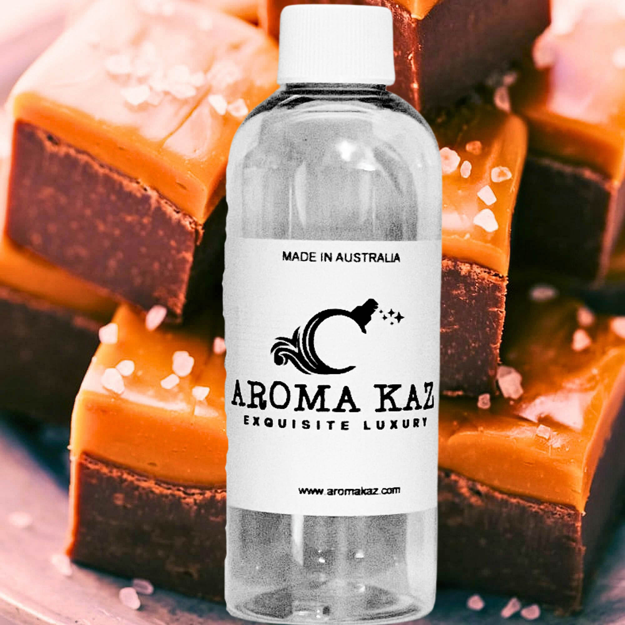 Chocolate Caramel Fudge fragrance oil for candle making, soap making and perfume blending – vegan, cruelty-free featuring decadent chocolate and caramel fudge fragrance, handmade in Australia.