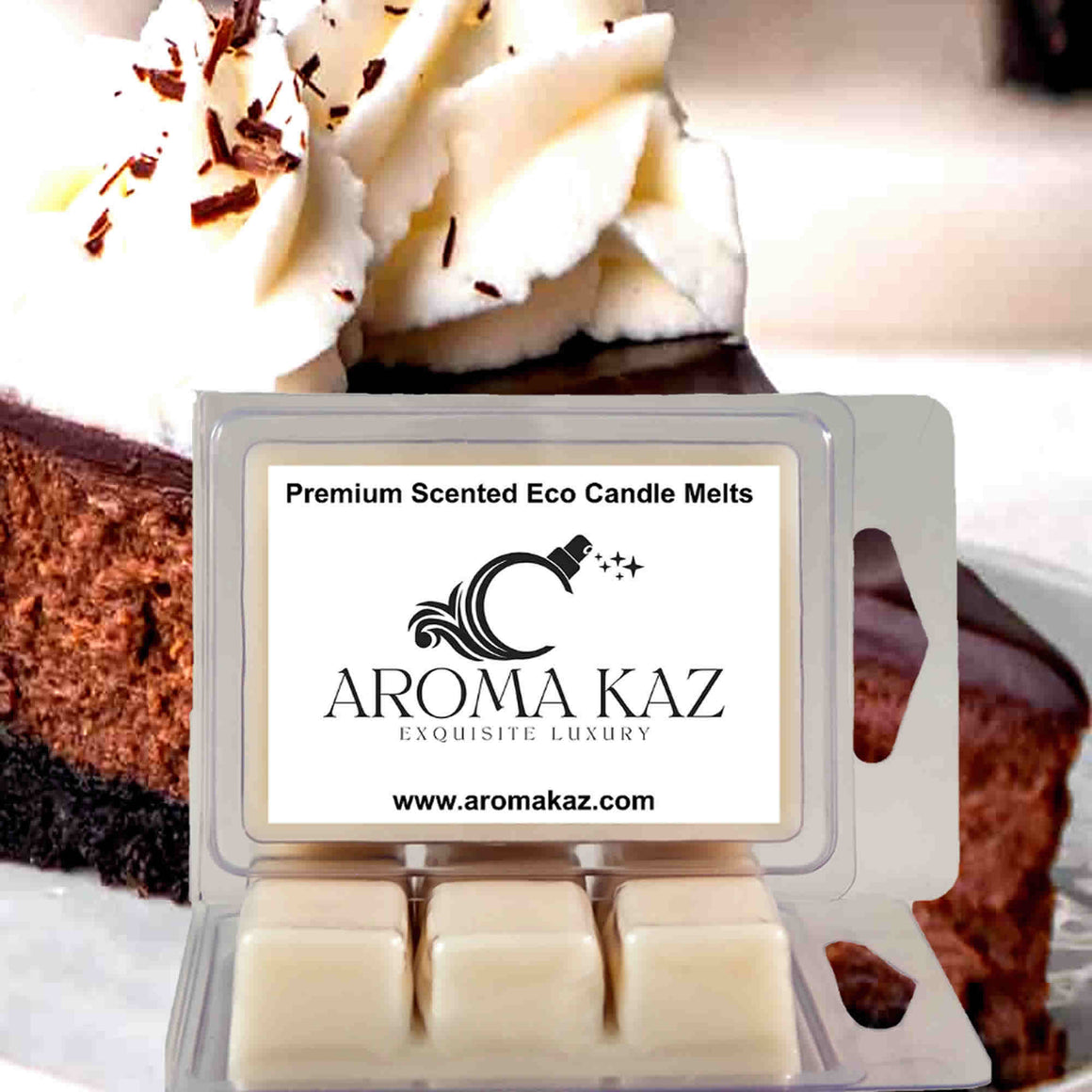 Chocolate Cheesecake eco soy wax melts – vegan, cruelty-free featuring creamy chocolate cheesecake aroma, handmade in Australia