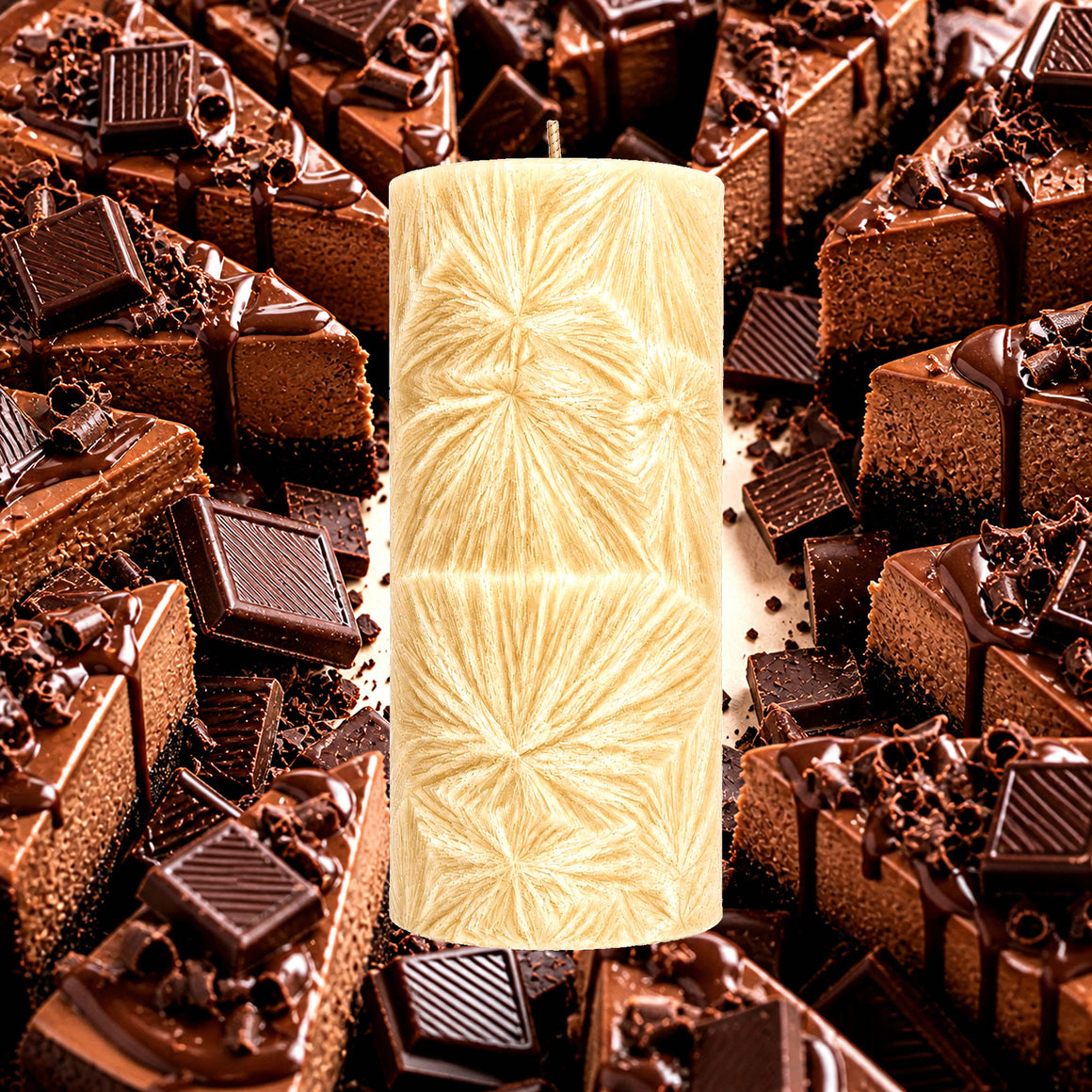 Chocolate Cheesecake Pillar Candle