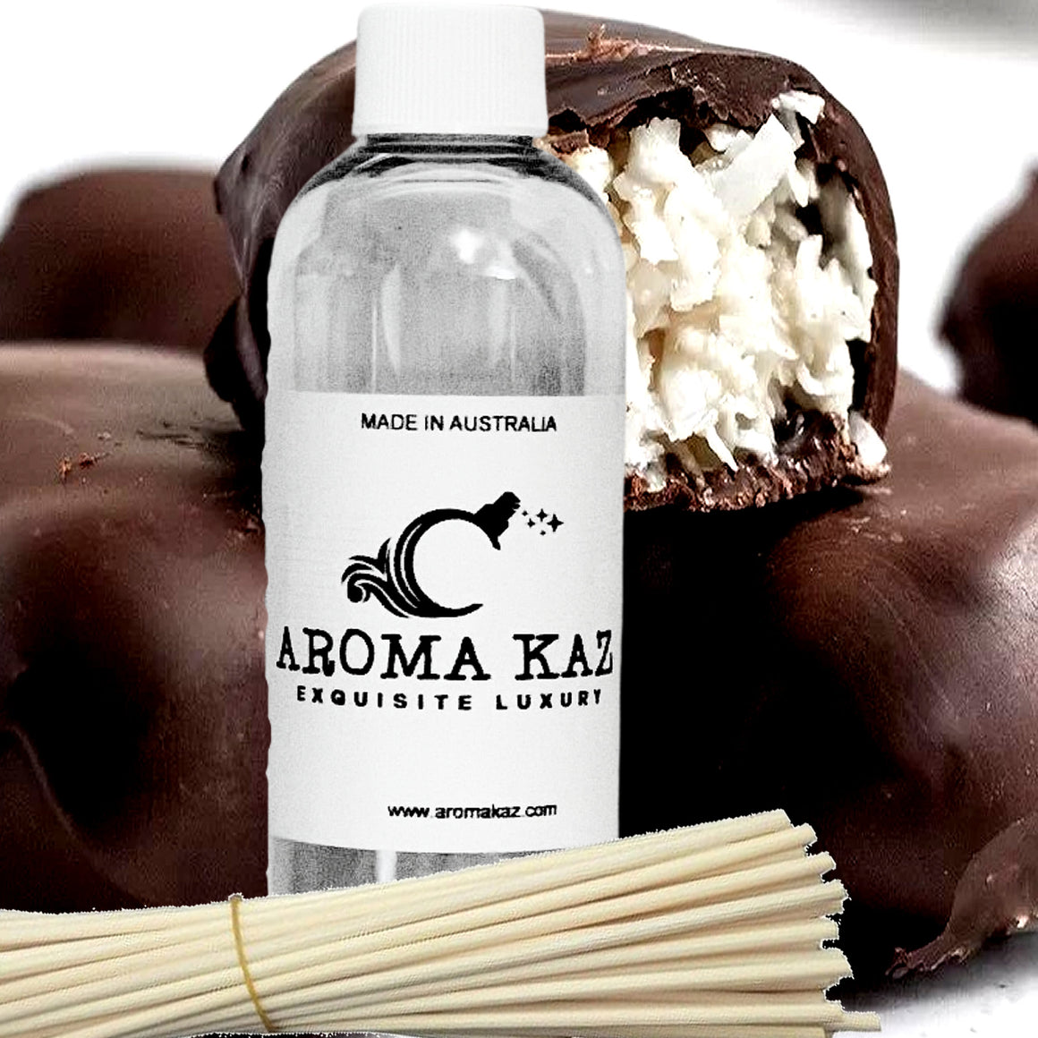Chocolate Coconut Diffuser Fragrance Oil with Reeds – Vegan Cruelty-Free Home Aroma
