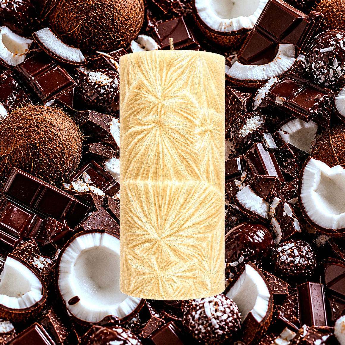 Chocolate Coconut Pillar Candle