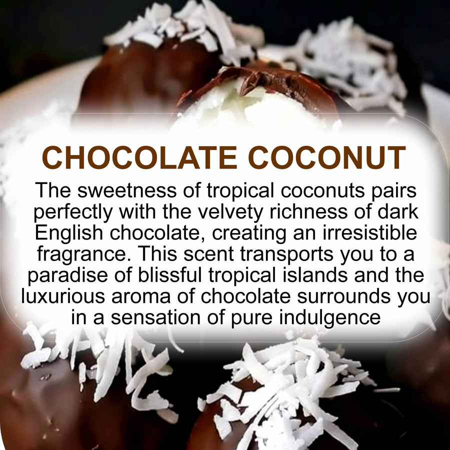 Chocolate Coconut Body Spray Mist – vegan, cruelty-free body spray featuring tropical coconut blended with rich chocolate, handmade in Australia.