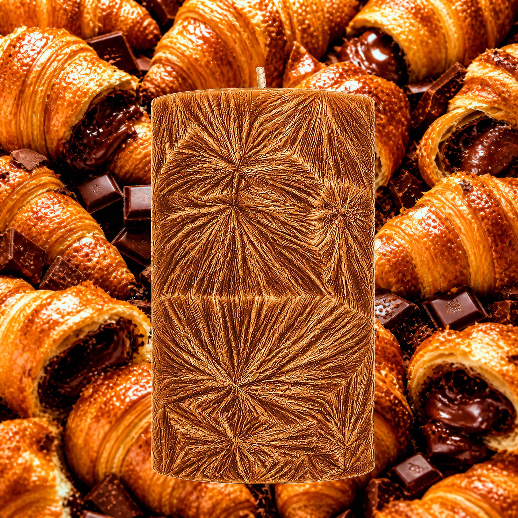 Chocolate Croissants Pillar Candle